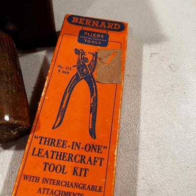 Leather Working Tools and Tool Box 