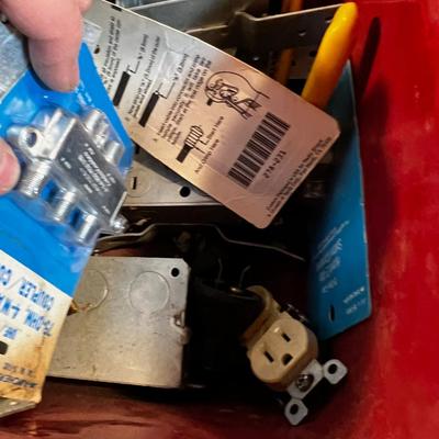Tub of Electrical Parts 