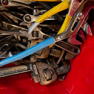 Tub of Plyers, Channel Locks, Wrenches, Vice Scripts