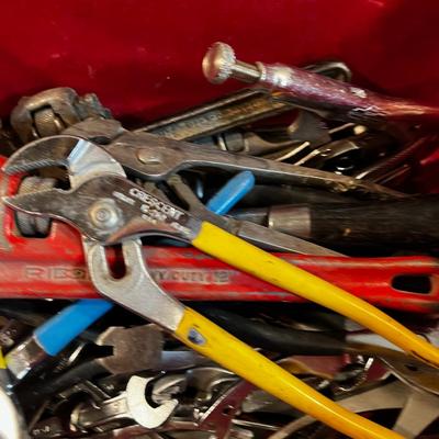 Tub of Plyers, Channel Locks, Wrenches, Vice Scripts