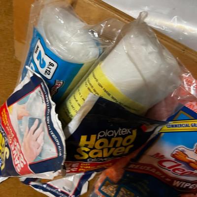 Box of Garbage bags and Plastic Sheeting