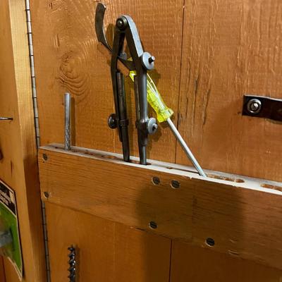 Wall Hanging Tool Box With Tools 