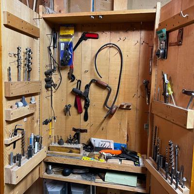 Wall Hanging Tool Box With Tools 