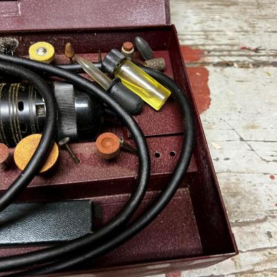 Vintage Dremel Tool in a metal Box 