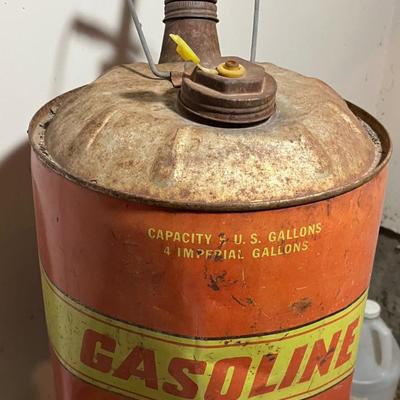 Old 4 Gallon Metal Gas Can 