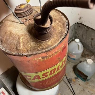 Old 4 Gallon Metal Gas Can 
