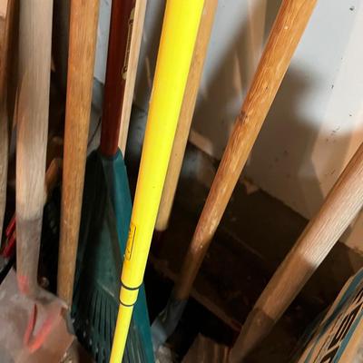 Large Lot of Yard Tool; Hoe, Ax, Shovels Etc. 