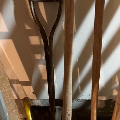 Large Lot of Yard Tool; Hoe, Ax, Shovels Etc. 