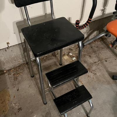 Awesome Black Vinal Seat Step Stool