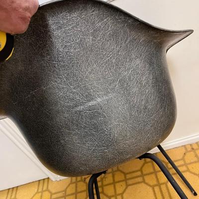 Elephant GREY Herman Miller ARM SHELL Chair MCM