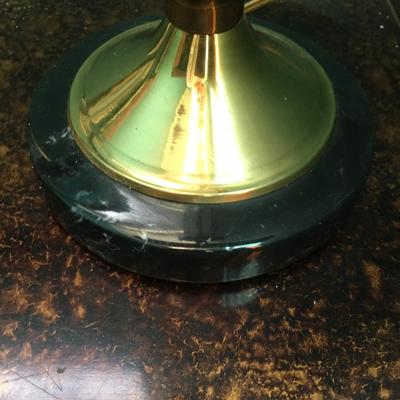 vintage Brass Banker's  table top lamp