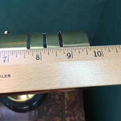 vintage Brass Banker's  table top lamp