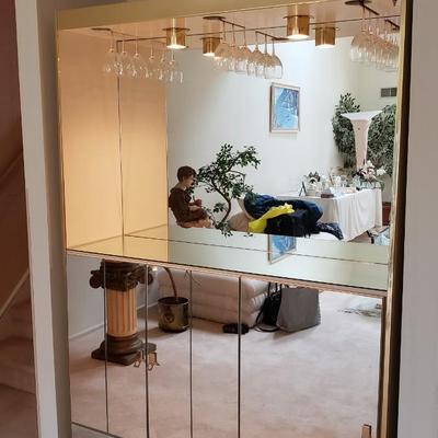 Vintage mirrored bar