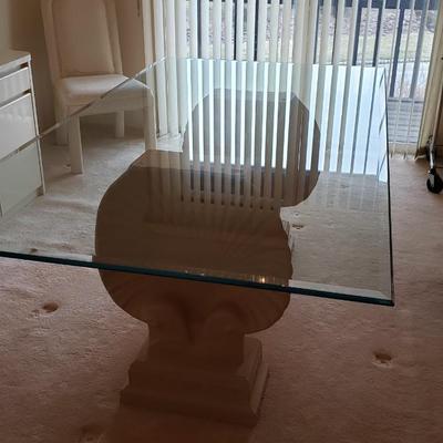 Glass dining table