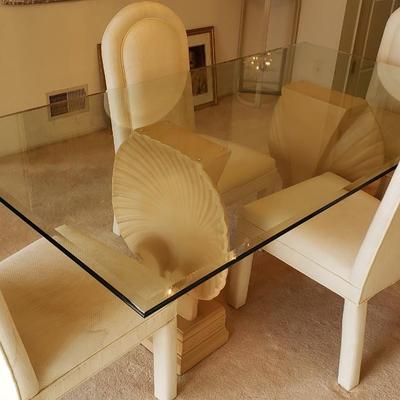 Glass dining table