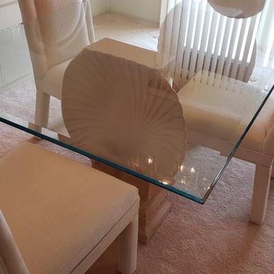 Glass dining table