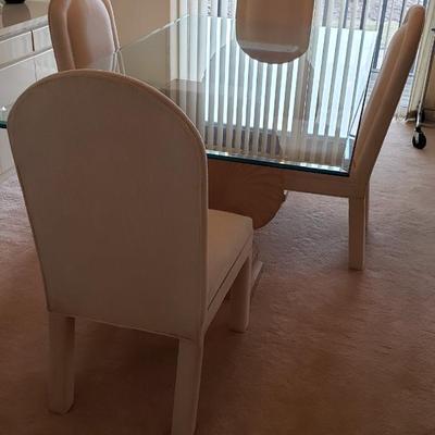 Glass dining table