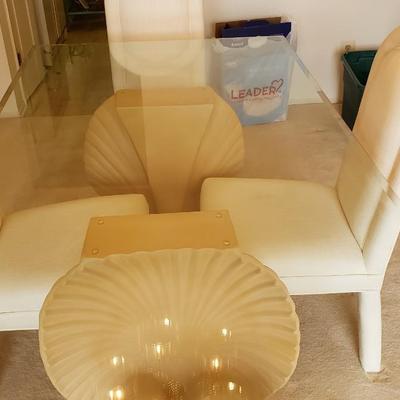 Glass dining table