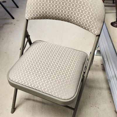 Lot #155 Set of 8 Good upholstered Folding Chairs