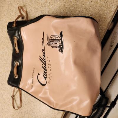 Vintage Pink Cadillac Hotel Miami Beach Florida Bag