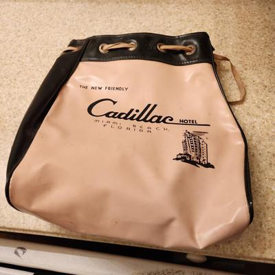 Vintage Pink Cadillac Hotel Miami Beach Florida Bag