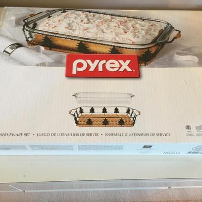 New pyrex glass tray and server