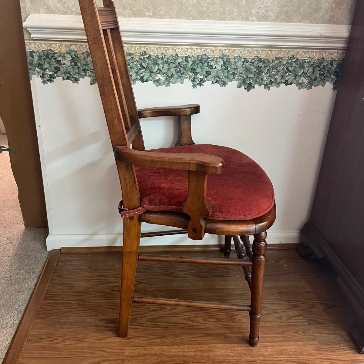 Cane Bottomed Chair & Foot Stool (KMG)