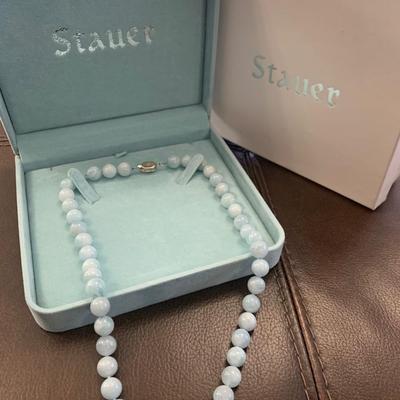 Stauer 10mm Aquamarine Necklace