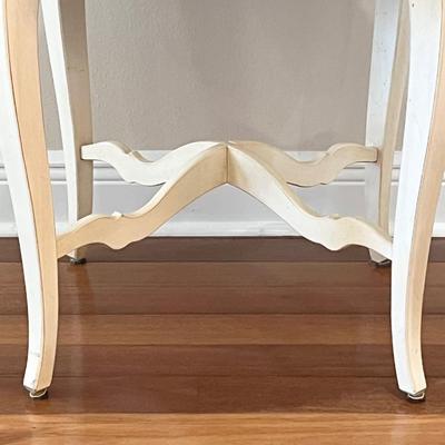 ETHAN ALLEN ~ Round Table With Cream Base