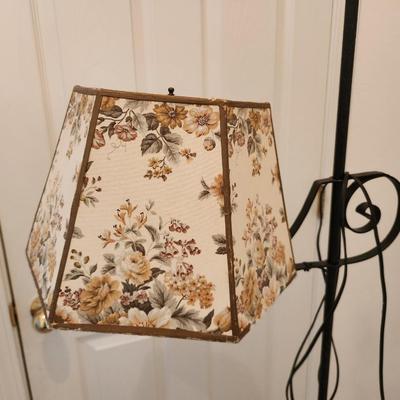 Lot #175  Vintage Wrought Iron Floor Lamp