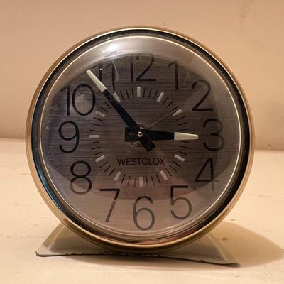 Vintage Westclox Key-Wound Desk Alarm Clock