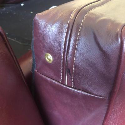 LOT 2M: England Furniture Salvador Rosetta (Red) Leather Couch