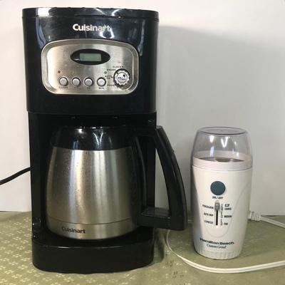 LOT 21M: Cuisinart Coffee Maker Model DCC-1150 & Hamilton Beach Custom Grind Electric Coffee Grinder Model 80340