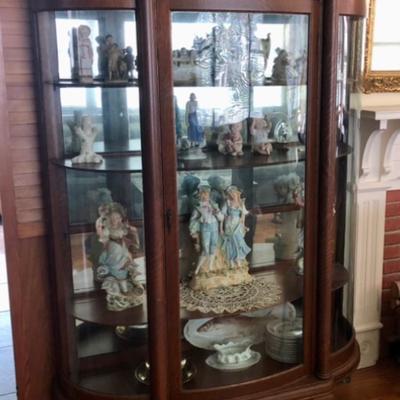 Stunning curved glass dragon curio