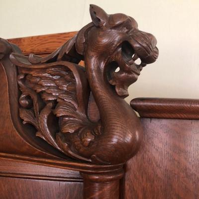 Stunning curved glass dragon curio