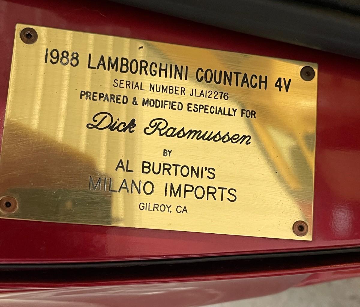 1988 Lamborghini Countach 5000 Quattrovalvole / 7,000 miles 1988 Lamborghini Countach 5000 Quattrovalvole / 7,000 miles