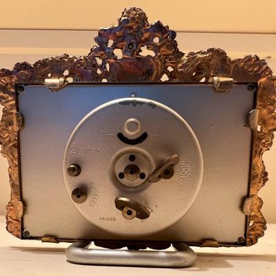 Antique French Endura-Bayard Gold Gilt Ornate Alarm Clock