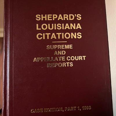 Set of 10 Shepard's Louisiana Citations Supreme & Appellate Court Reports Law Books