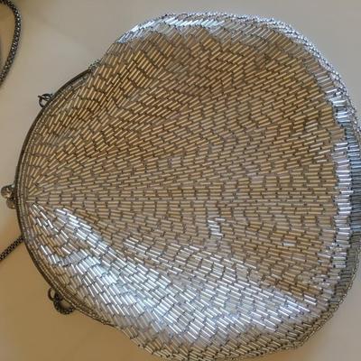 Pair of sequin evening bags