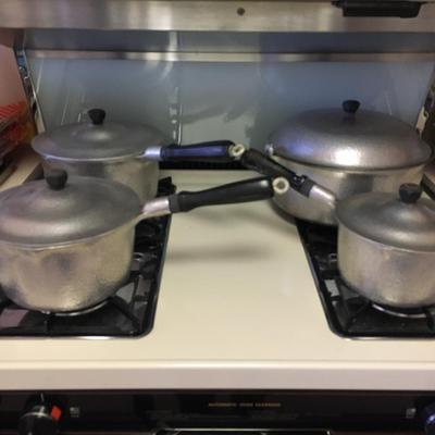 Vintage set of aluminum