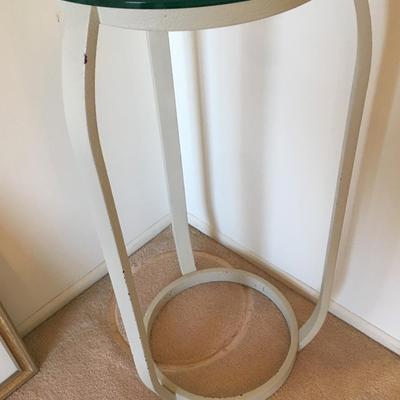 Glass and metal stand