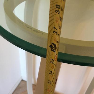 Glass and metal stand