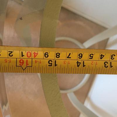 Glass and metal stand