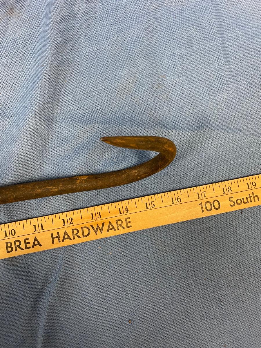 Late 19th Century Two Handed Farm Butcher Slaughterhouse Meat Hook