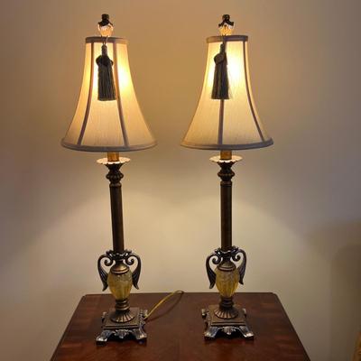 Two Elegant Tall Lamps (BR-MK)