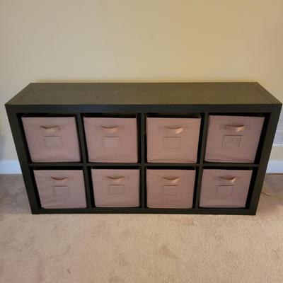 Pair of Espresso Colored Eight Cube Storage Cabinets (UR-DW)