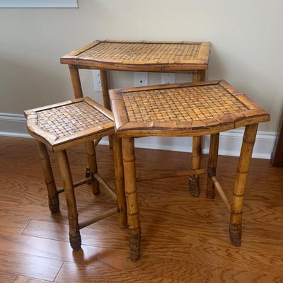 Unique Nesting Bamboo Side Tables (LR-KW)