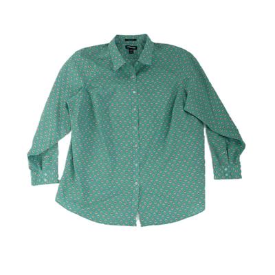Land's End Turquoise Patterned Shirt 22W