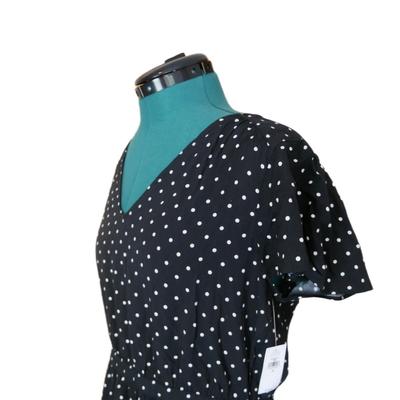 New Black Polka Dot Dress M