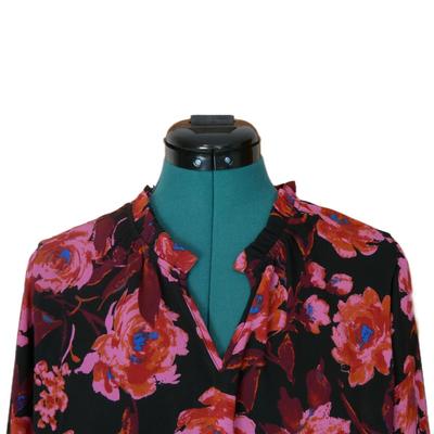 Joan Rivers Flower Blouse M